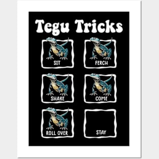 Tegu Lizard Reptile Tegu Tricks Herpetologist Posters and Art